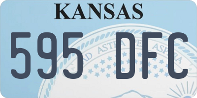 KS license plate 595DFC