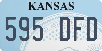 KS license plate 595DFD