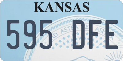 KS license plate 595DFE