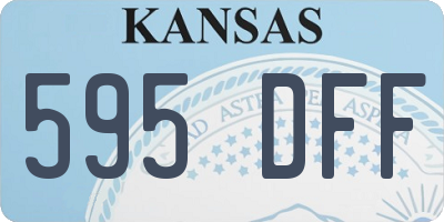 KS license plate 595DFF