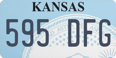 KS license plate 595DFG