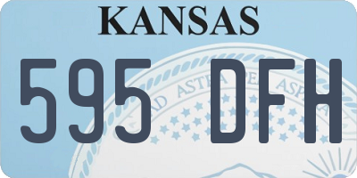 KS license plate 595DFH