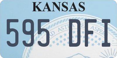 KS license plate 595DFI