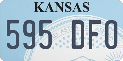 KS license plate 595DFO