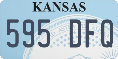 KS license plate 595DFQ