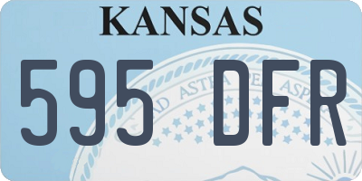KS license plate 595DFR