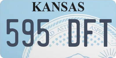 KS license plate 595DFT