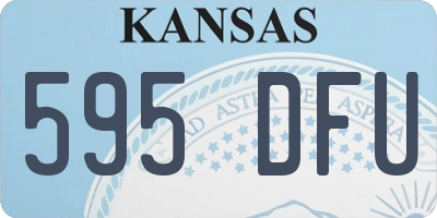 KS license plate 595DFU