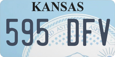 KS license plate 595DFV