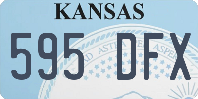 KS license plate 595DFX