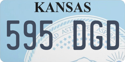 KS license plate 595DGD