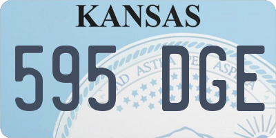 KS license plate 595DGE