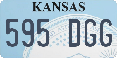 KS license plate 595DGG