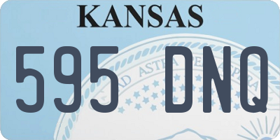 KS license plate 595DNQ