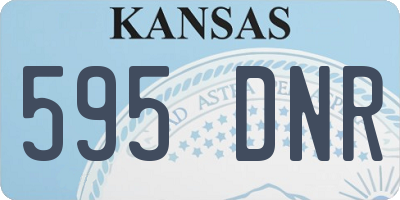 KS license plate 595DNR
