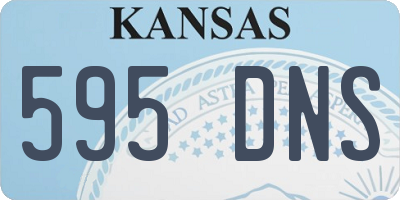 KS license plate 595DNS