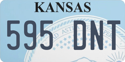 KS license plate 595DNT