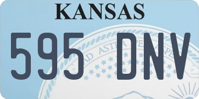 KS license plate 595DNV