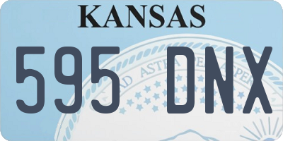 KS license plate 595DNX