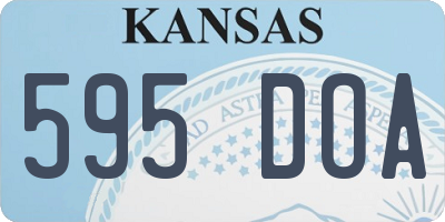 KS license plate 595DOA