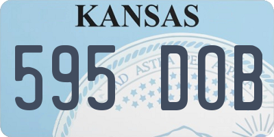 KS license plate 595DOB