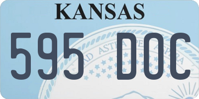 KS license plate 595DOC