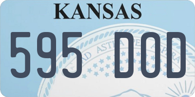 KS license plate 595DOD