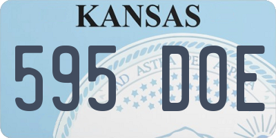 KS license plate 595DOE