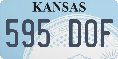 KS license plate 595DOF