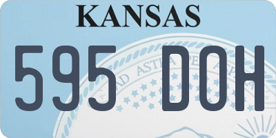 KS license plate 595DOH