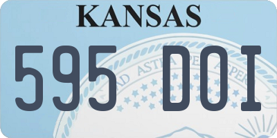 KS license plate 595DOI
