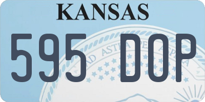 KS license plate 595DOP