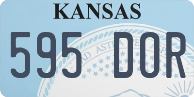 KS license plate 595DOR