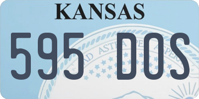 KS license plate 595DOS