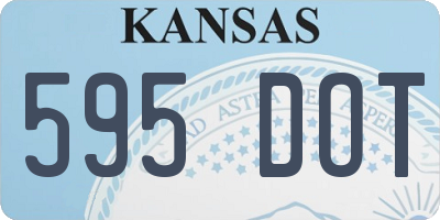 KS license plate 595DOT