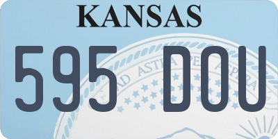KS license plate 595DOU