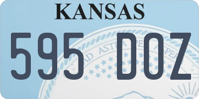 KS license plate 595DOZ
