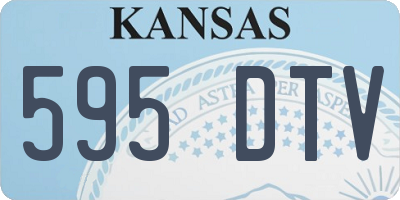 KS license plate 595DTV