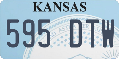 KS license plate 595DTW