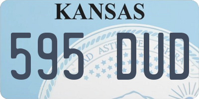 KS license plate 595DUD
