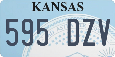 KS license plate 595DZV