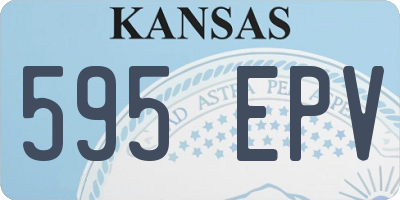 KS license plate 595EPV