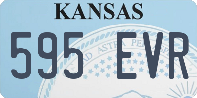 KS license plate 595EVR