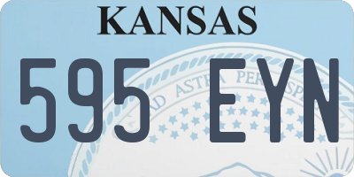 KS license plate 595EYN