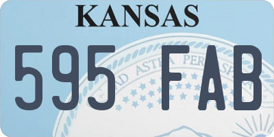 KS license plate 595FAB