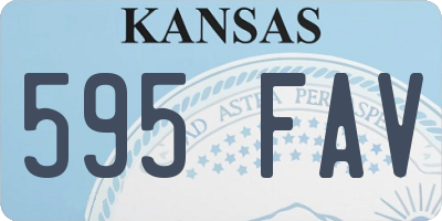 KS license plate 595FAV