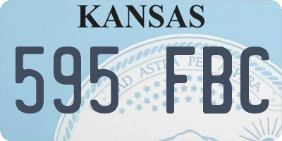 KS license plate 595FBC
