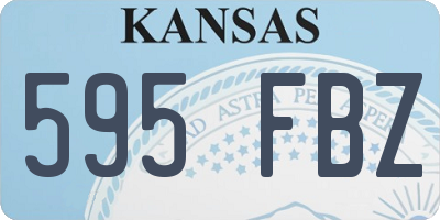 KS license plate 595FBZ