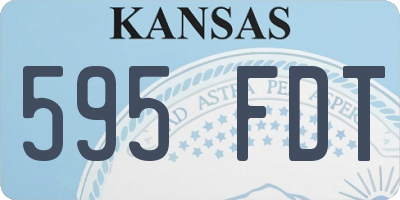KS license plate 595FDT