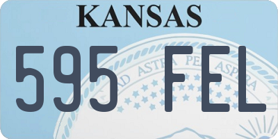 KS license plate 595FEL